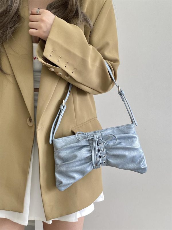Trendy Wrinkled Underarm Bag for Women - High-End Feel, Handheld & Shoulder Small Bag, 2025 Niche Design, Chic Fashion Accessory