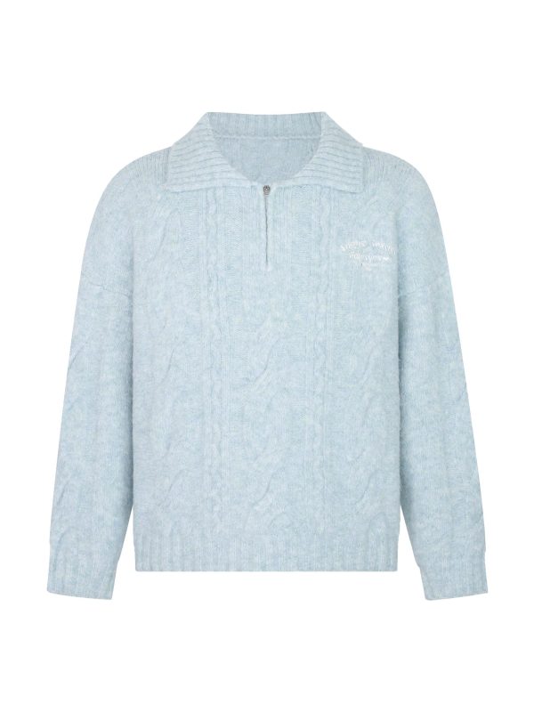 Twisted Collar Loose Fit Pullover Sweater - Versatile Knitted Top for Autumn Winter College Style Fashion