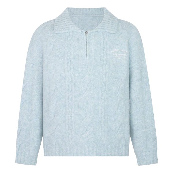 Twisted Collar Loose Fit Pullover Sweater - Versatile Knitted Top for Autumn Winter College Style Fashion