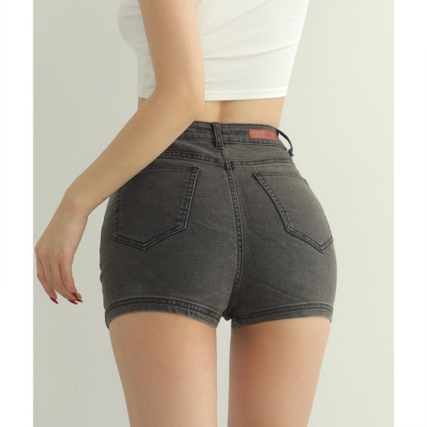 Ultra High Waist Slimming Fitted Denim Shorts for Women - American Retro Classic Hot Pants for Summer 90s Style