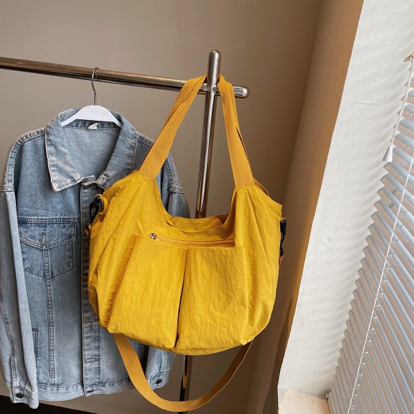 Ultra-Light Waterproof Nylon Shoulder Tote Bag - Large Capacity Commuter Handbag & Casual Travel Crossbody Bag