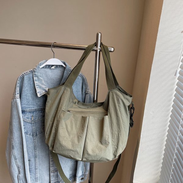 Ultra-Light Waterproof Nylon Shoulder Tote Bag - Large Capacity Commuter Handbag & Casual Travel Crossbody Bag