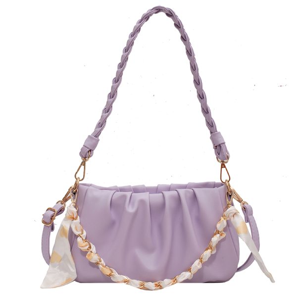 Unique High-End Women's Crossbody Bag - Wrinkled Design, Versatile Underarm Shoulder Bag for Spring Summer 2025