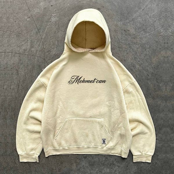 Unisex 400g Heavyweight Cursive English West Coast Hoodie for Charity - Casual Streetwear, Trendy for 90s and Y2K Styles