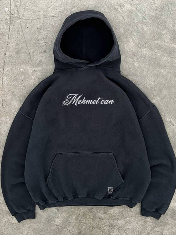 Unisex 400g Heavyweight Cursive English West Coast Hoodie for Charity - Casual Streetwear, Trendy for 90s and Y2K Styles