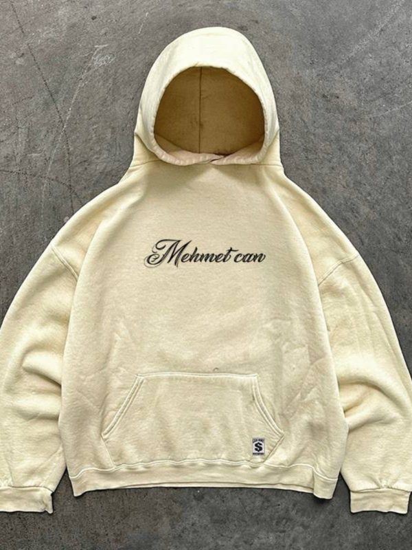 Unisex 400g Heavyweight Cursive English West Coast Hoodie for Charity - Casual Streetwear, Trendy for 90s and Y2K Styles