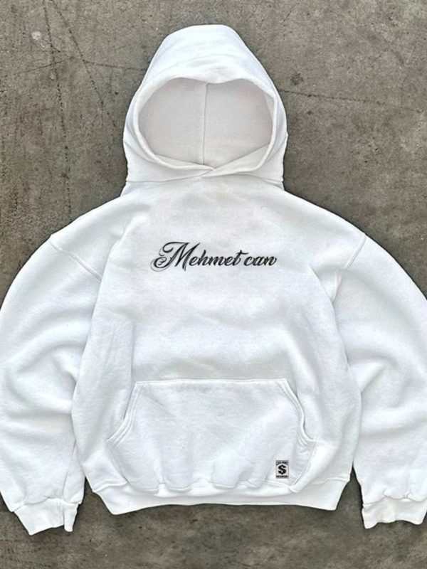 Unisex 400g Heavyweight Cursive English West Coast Hoodie for Charity - Casual Streetwear, Trendy for 90s and Y2K Styles