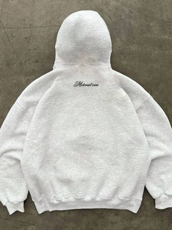 Unisex 400g Heavyweight Cursive English West Coast Hoodie for Charity - Casual Streetwear, Trendy for 90s and Y2K Styles