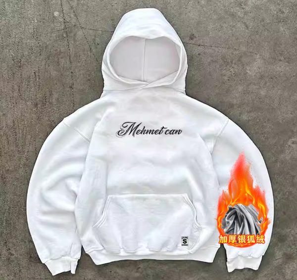 Unisex 400g Heavyweight Cursive English West Coast Hoodie for Charity - Casual Streetwear, Trendy for 90s and Y2K Styles