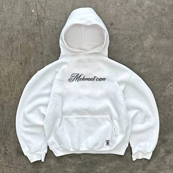 Unisex 400g Heavyweight Cursive English West Coast Hoodie for Charity - Casual Streetwear, Trendy for 90s and Y2K Styles