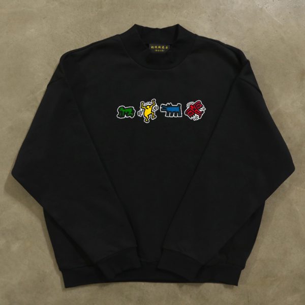 Unisex Harajuku Oversized Sweatshirt for Couples, Hip Hop High Street Style, 380g Heavyweight, Perfect for Streetwear Fashion