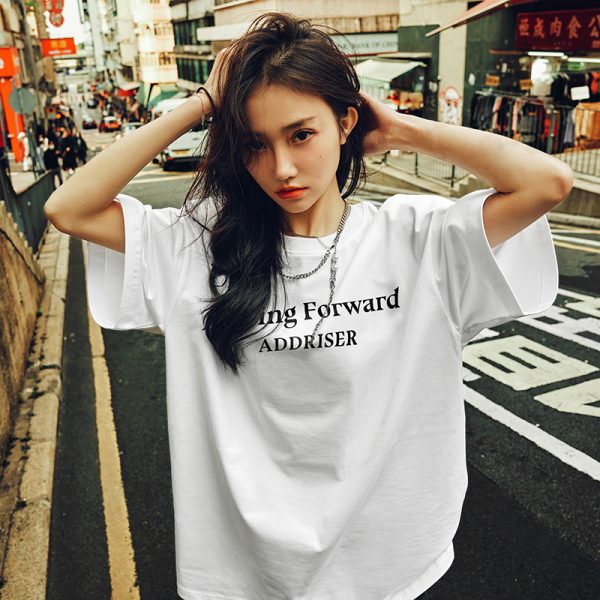 Unisex Heavy 280g Short Sleeve T-shirt with Letter Print - Summer 2025 Style, Casual Streetwear for Men and Women