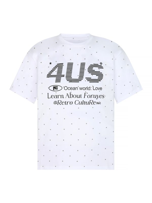 Unisex Polka Dot Print Short Sleeve T-Shirt - Summer National Trend, Loose Fit, Versatile Casual Wear for Couples