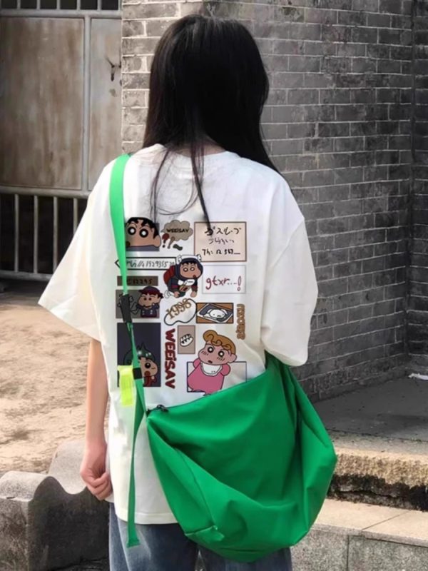 Unisex Pure Cotton American Retro Cartoon Short Sleeve T-Shirt, Plus Size, Loose-Fitting Casual Couple Top, Y2K Style