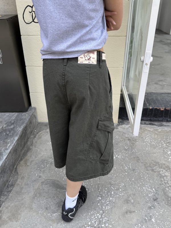 Unisex Vintage Distressed Work Shorts - American Style, Adjustable, Multi-Pocket, Summer Essential, 90s Inspired Fashion