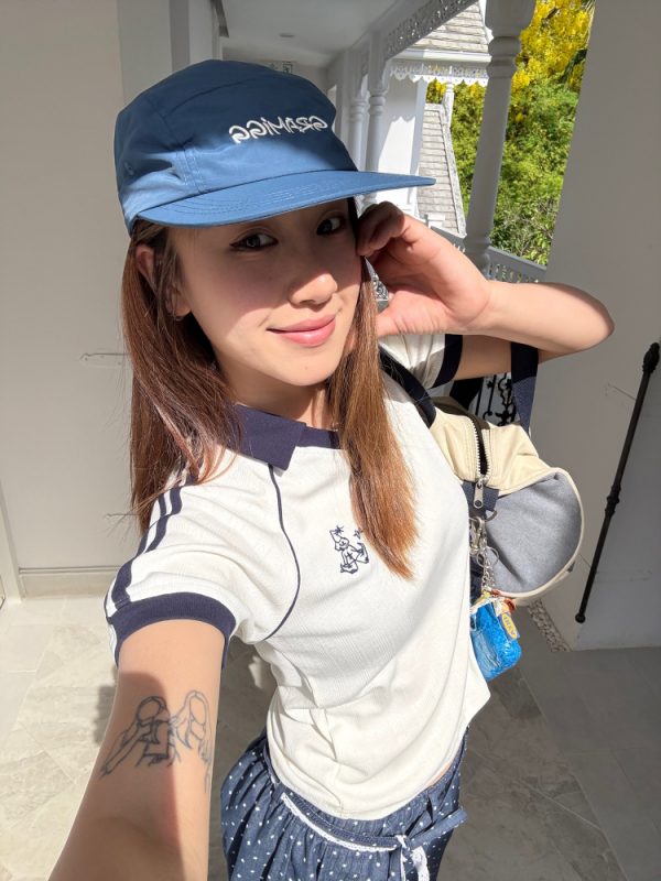 V-Neck Knitted Polo Collar Raglan T-Shirt Top for Women - Summer Casual Street Style, Cool and Comfortable for Hot Girls
