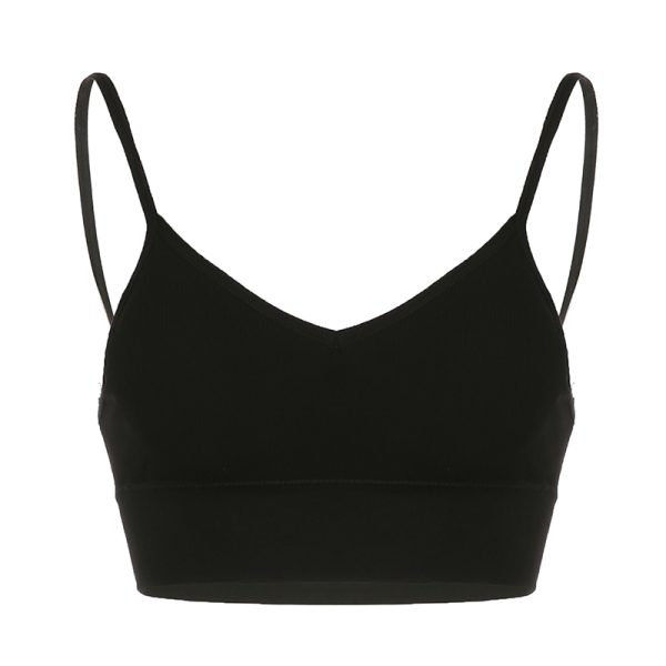 Versatile Back-Cross Sexy Low-Cut Cami with Chest Pads - Solid Color Inner Layer for Y2K and 90s Style Fashion