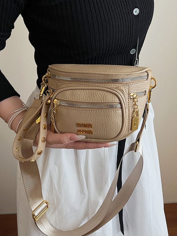 Versatile Korean-Style Wide-Strap Crossbody Saddle Bag for Women - High-End Fashionable Travel Bag for Summer 2025