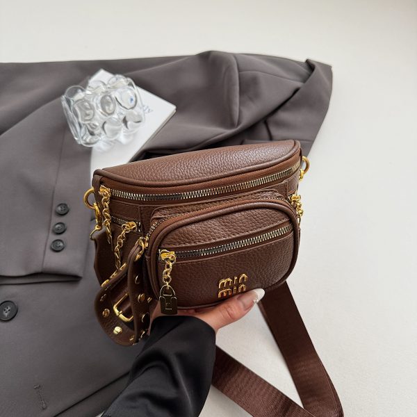 Versatile Korean-Style Wide-Strap Crossbody Saddle Bag for Women - High-End Fashionable Travel Bag for Summer 2025