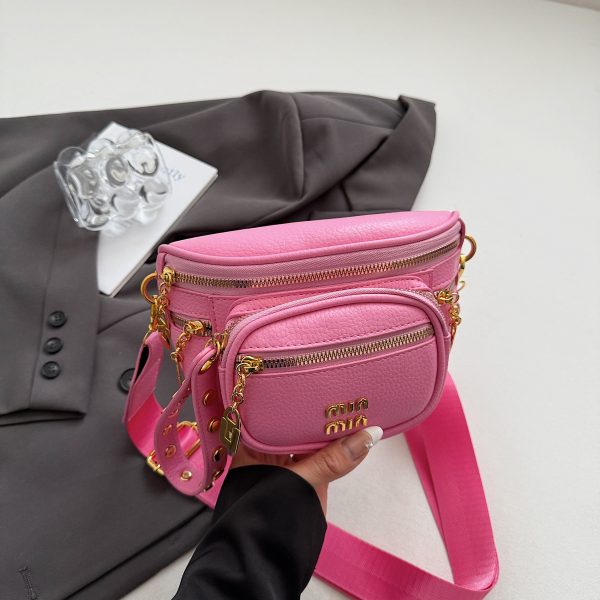 Versatile Korean-Style Wide-Strap Crossbody Saddle Bag for Women - High-End Fashionable Travel Bag for Summer 2025