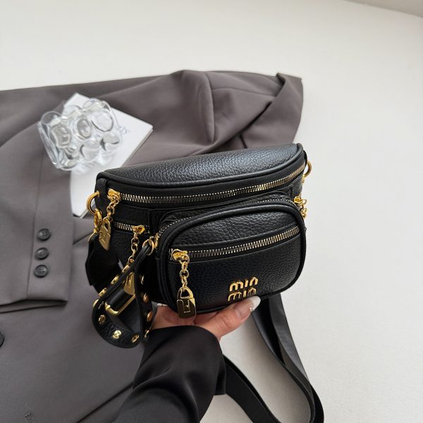 Versatile Korean-Style Wide-Strap Crossbody Saddle Bag for Women - High-End Fashionable Travel Bag for Summer 2025