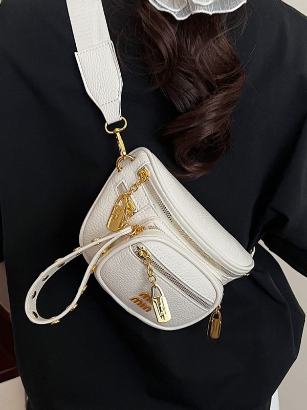 Versatile Korean-Style Wide-Strap Crossbody Saddle Bag for Women - High-End Fashionable Travel Bag for Summer 2025