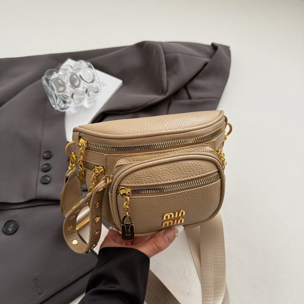 Versatile Korean-Style Wide-Strap Crossbody Saddle Bag for Women - High-End Fashionable Travel Bag for Summer 2025