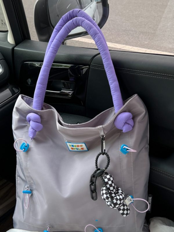 Versatile Large Capacity Nylon Canvas Tote Bag for Women - Summer Casual Shoulder Handbag, Ideal for Students and Everyday Use