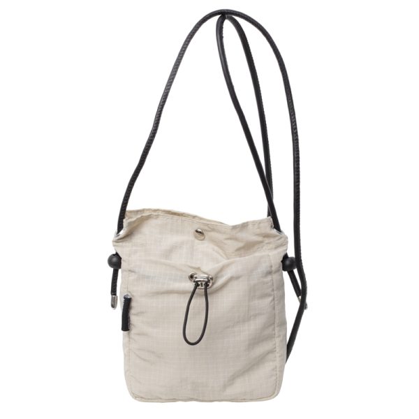 Versatile Nylon Canvas Mini Crossbody Bag - Casual Vertical Phone Bag & Headphone Holder - Trendy Minimalist Shoulder Bag