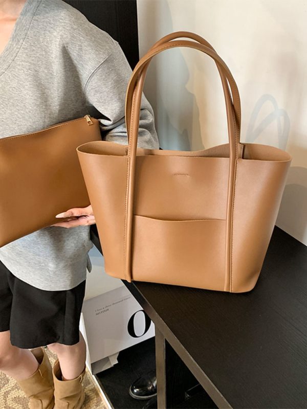 Versatile Women's Tote Bag - Large Capacity Casual Shoulder Bag in Korean Fashion for Spring/Summer 2025