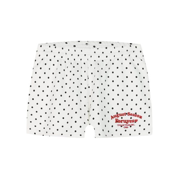 Vintage American Campus Style Polka Dot Embroidered Women's Casual Shorts - Trendy Slim Fit for Y2K and Retro Fashion