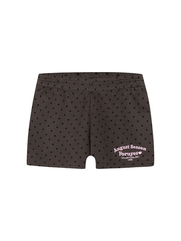 Vintage American Campus Style Polka Dot Embroidered Women's Casual Shorts - Trendy Slim Fit for Y2K and Retro Fashion