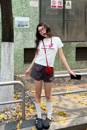Vintage American Campus Style Polka Dot Embroidered Women's Casual Shorts - Trendy Slim Fit for Y2K and Retro Fashion