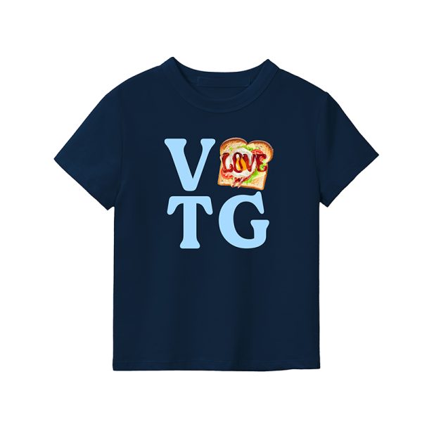 Vintage Heart Letter Printed Short Sleeve T-Shirt for Men and Women, Casual Loose Fit, Spring Summer American Style