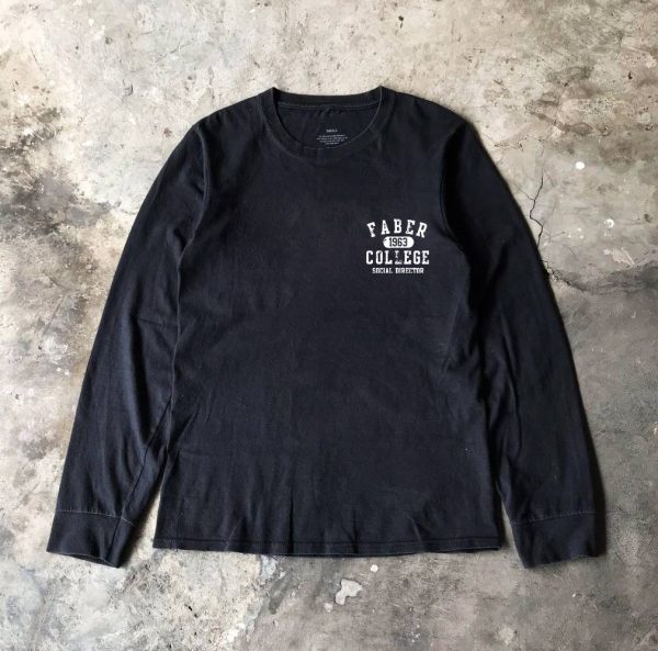 Vintage Hong Kong Style Heavyweight 280g Long Sleeve T-Shirt for Couples - Minimalist Loose Fit Fashion Top