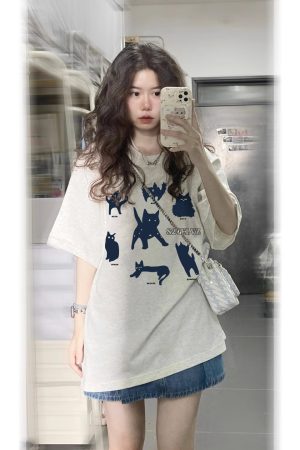 Vintage-Inspired Pure Cotton Loose Fit Short Sleeve T-Shirt for Men and Women, Plus Size, Niche Half-Sleeve Trendy Top