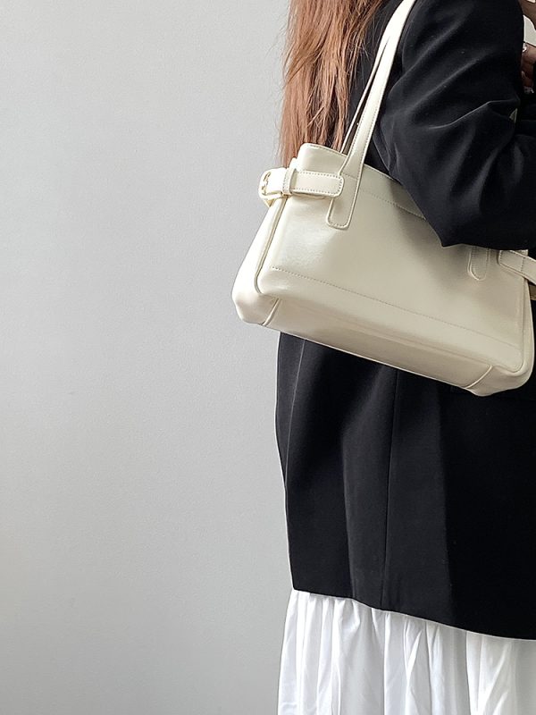 Vintage Korean Style Women's Tote Bag - High-End Large Capacity Handheld Commuter Shoulder Bag for 2025