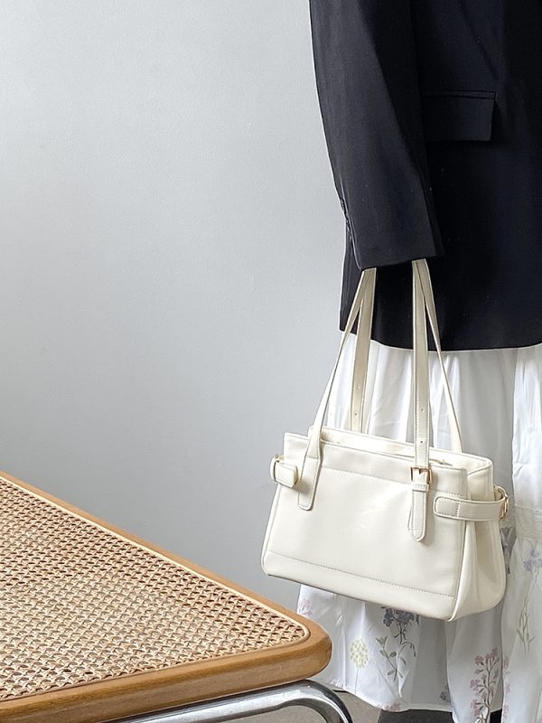 Vintage Korean Style Women's Tote Bag - High-End Large Capacity Handheld Commuter Shoulder Bag for 2025