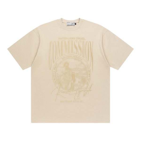 Vintage Letter Print Loose Fit Pure Cotton Couple T-Shirt in 90s Style