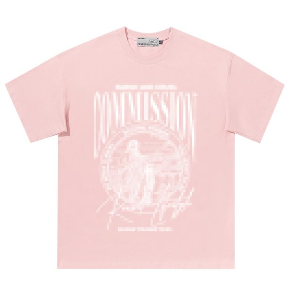 Vintage Letter Print Loose Fit Pure Cotton Couple T-Shirt in 90s Style