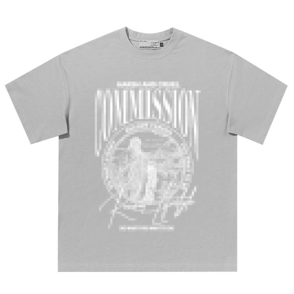 Vintage Letter Print Loose Fit Pure Cotton Couple T-Shirt in 90s Style