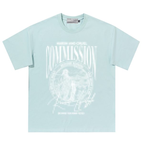 Vintage Letter Print Loose Fit Pure Cotton Couple T-Shirt in 90s Style