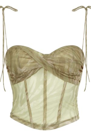 Vintage Mesh Floral Layered Slim Fit Spaghetti Strap Tank Top - Sexy Slimming Design for Y2K and 90s-Inspired Looks