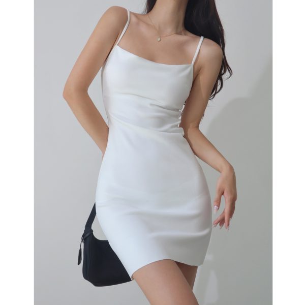 Vintage Off-The-Shoulder Bodycon Dress - Sexy Slim-Fit Mini Skirt with Elastic Waist - European & American Style Fashion