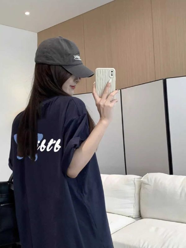 Vintage Oversized Short-Sleeve T-Shirt for Women - American High Street Style, Pure Cotton Summer Top, Y2K Fashion