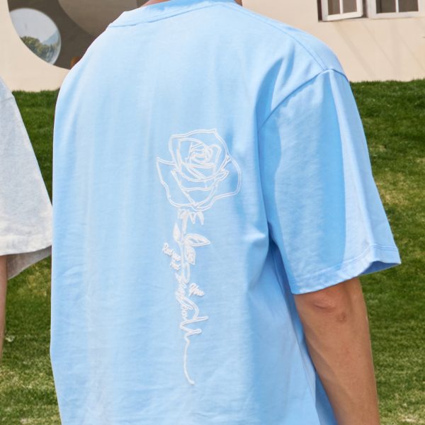 Vintage Rose Print Short Sleeve T-Shirt for Couples - Unisex American Streetwear Loose Fit 2025 Y2K Style