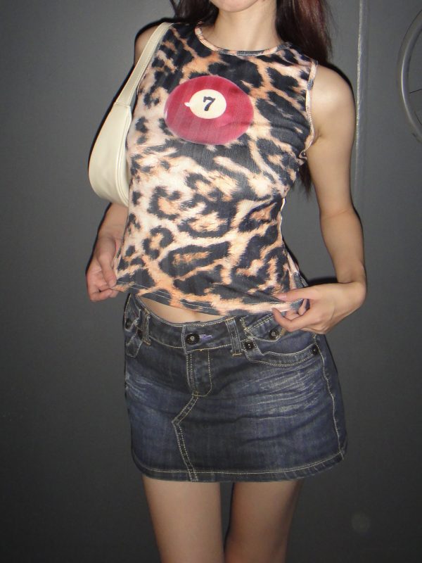 Vintage Sweetheart Cat Print Plaid Sleeveless Camisole Top for Women - 90s Inspired Hot Girl Style Inner Vest