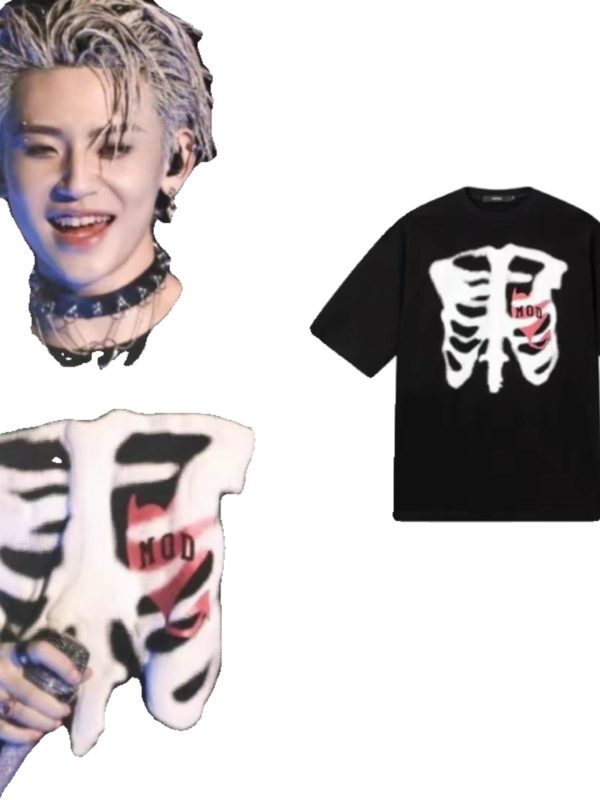 Vintage Washed Distressed Lil Ghost Short-Sleeve T-Shirt for Men and Women, Trendy Couple's Top, Y2K Fashion