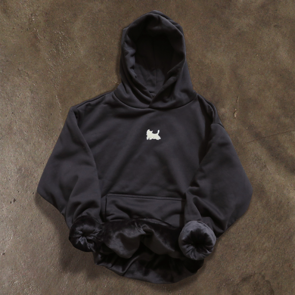 Warm Silver Fox Fleece Long Sleeve Hooded Sweatshirt for Women - Thick American Style, Cozy and Stylish Fall Essential