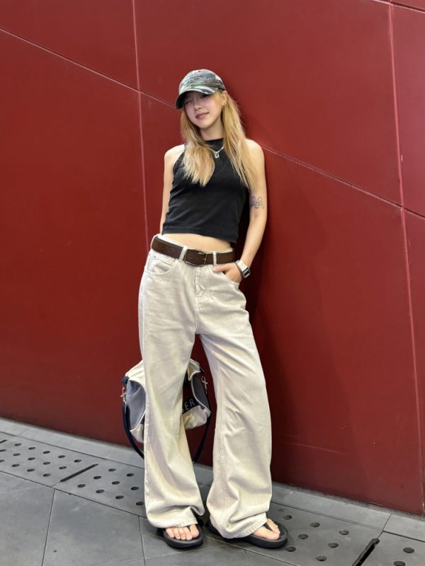 Water-Washed Soft Denim Straight Loose Pants for Men and Women - American Retro Style, Versatile Everyday Streetwear